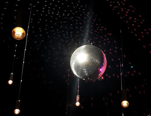 Discokugel Spiegelkugel in einem Club in Hamburg